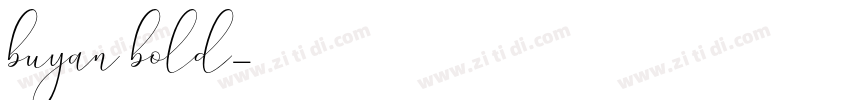 buyan bold字体转换